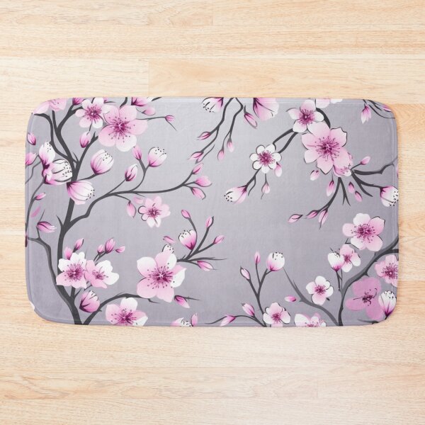 Item preview, Grey Pink Oriental Cherry Blossoms on Turquoise and Chinese Wedding Double Happiness | Japanese Sakura designed and sold by GrinGalore.