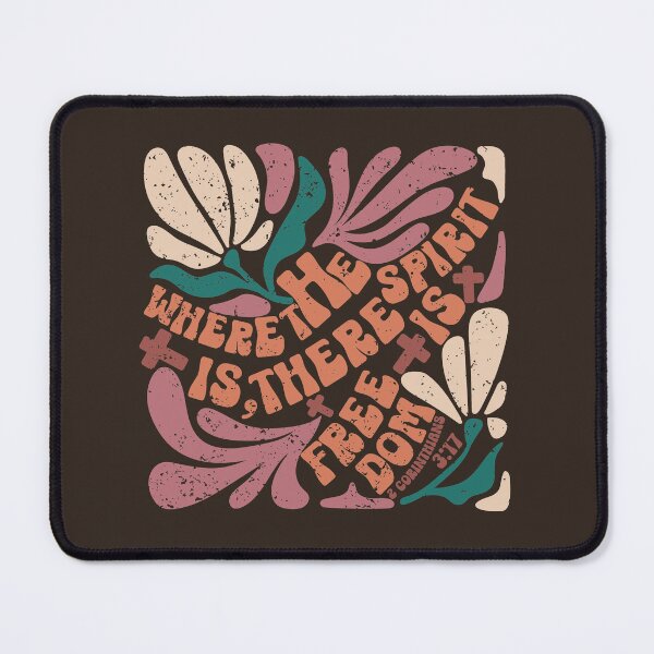 Item preview, 2 Corinthians 3:17 Retro Christian Boho Flowers Bible Verse designed and sold by stylishdzign.