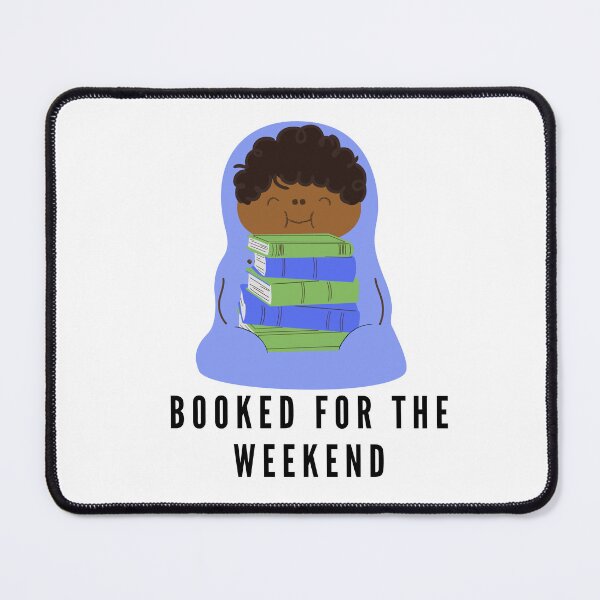 Item preview, Booked for the weekend - happy blue reading burrito designed and sold by CreativeStrand.