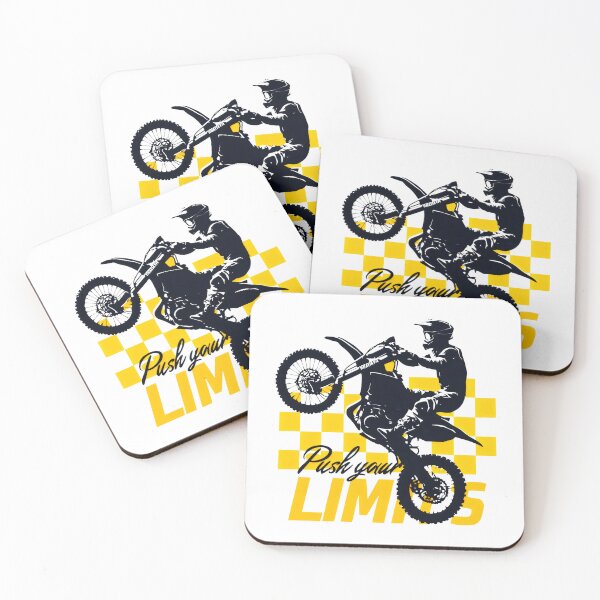 Item preview, Push Your Limits Yellow Checkered Motocross Power designed and sold by SplashTastic.