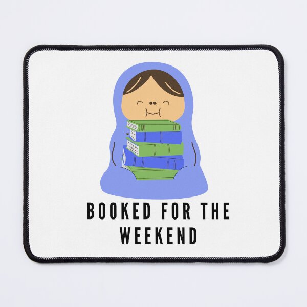 Item preview, Booked for the weekend - happy blue reading burrito designed and sold by CreativeStrand.