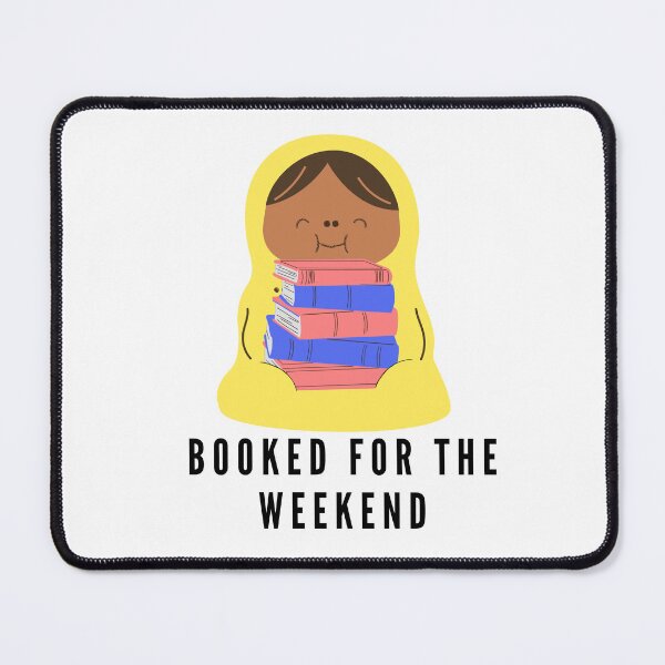 Item preview, Booked for the weekend - happy yellow reading burrito designed and sold by CreativeStrand.