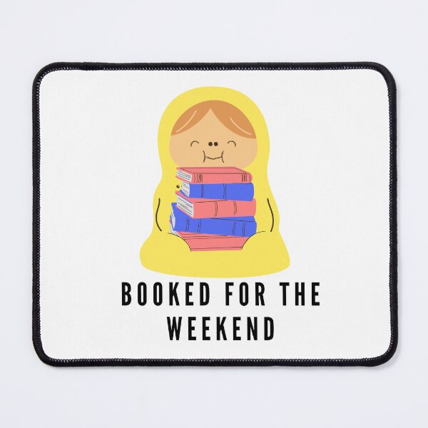 Item preview, Booked for the weekend - happy yellow reading burrito designed and sold by CreativeStrand.