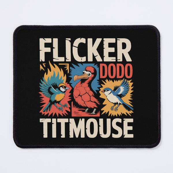 Item preview, Flicker Dodo Titmouse - This is the perfect gift for bold free-thinkers, art lovers, and anyone who wants to wear a rebellious statement with pride. designed and sold by ZyziowskyArt.
