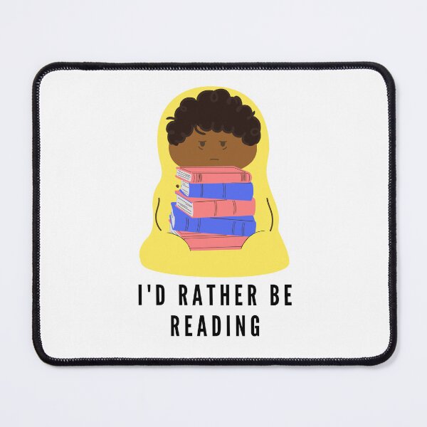 Item preview, I'd rather be reading - tired yellow reading burrito designed and sold by CreativeStrand.