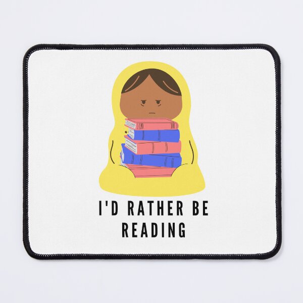 Item preview, I'd rather be reading - tired yellow reading burrito designed and sold by CreativeStrand.