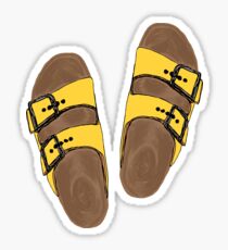 Pegatina Birkenstocks birks amarillos