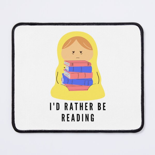 Item preview, I'd rather be reading - tired yellow reading burrito designed and sold by CreativeStrand.