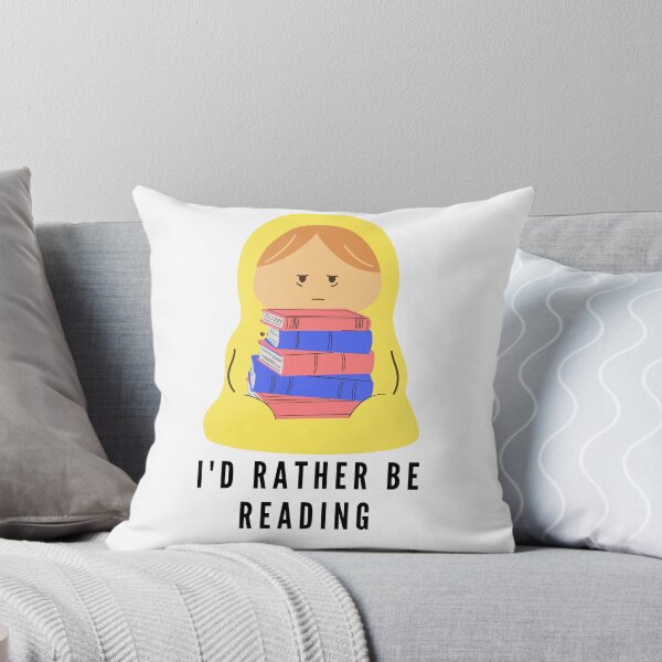 Item preview, I'd rather be reading - tired yellow reading burrito designed and sold by CreativeStrand.