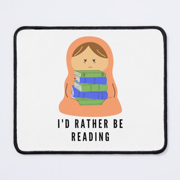 Item preview, I'd rather be reading - tired orange reading burrito designed and sold by CreativeStrand.