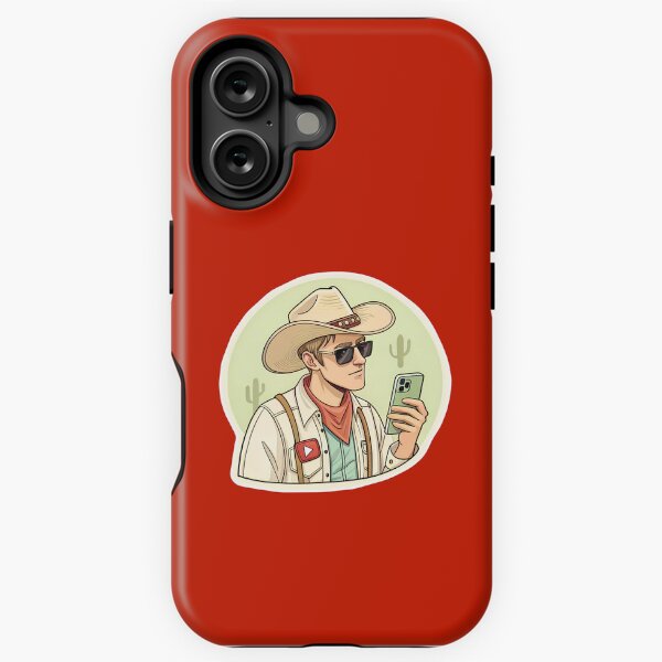 Vista previa del artículo con la obra «Icono de blogger vaquero», diseñado y vendido por AhArtMe.