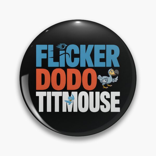 Item preview, Flicker Dodo Titmouse - This is the perfect gift for bold free-thinkers, art lovers, and anyone who wants to wear a rebellious statement with pride. designed and sold by ZyziowskyArt.