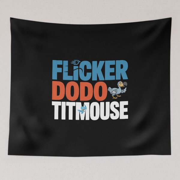 Item preview, Flicker Dodo Titmouse - This is the perfect gift for bold free-thinkers, art lovers, and anyone who wants to wear a rebellious statement with pride. designed and sold by ZyziowskyArt.