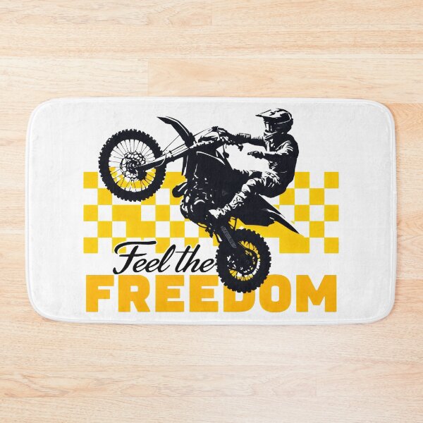Item preview, Feel the FREEDOM Yellow Checkered Wheelie Adventure designed and sold by SplashTastic.