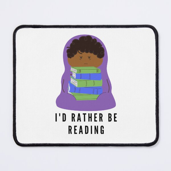 Item preview, I'd rather be reading - tired purple reading burrito designed and sold by CreativeStrand.