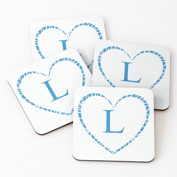 Item preview, Cute Blue Heart & Monogram Letter "L" Charm designed and sold by WD-Artist.