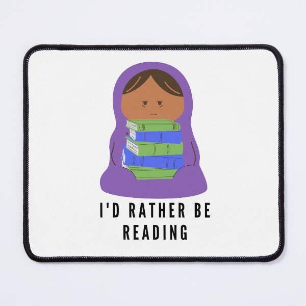 Item preview, I'd rather be reading - tired purple reading burrito designed and sold by CreativeStrand.