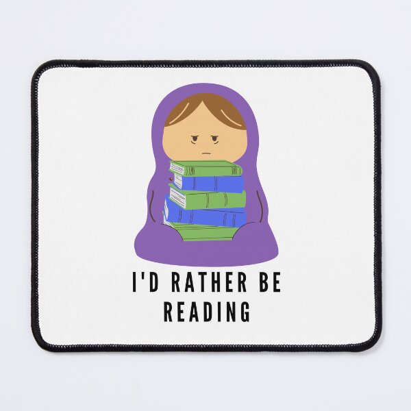 Item preview, I'd rather be reading - tired purple reading burrito designed and sold by CreativeStrand.