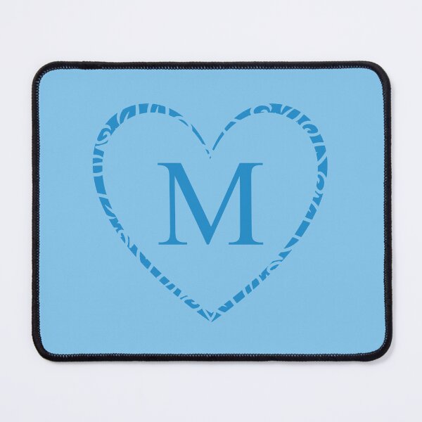 Item preview, Cute Blue Heart & Monogram Letter "M" Charm designed and sold by WD-Artist.