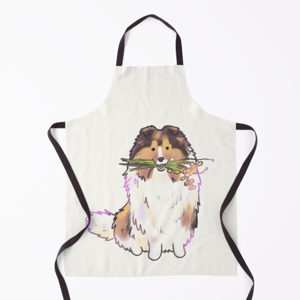 Item preview, Shetland Sheepdog and flowers designed and sold by Mayarartsy.