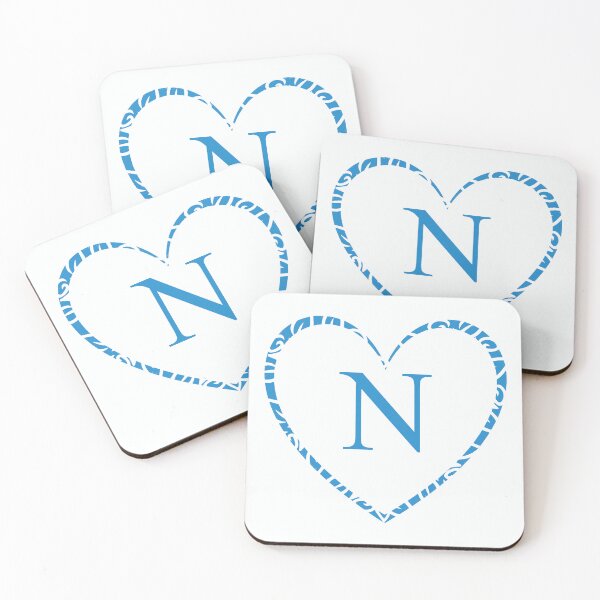 Item preview, Cute Blue Heart & Monogram Letter "N" Charm designed and sold by WD-Artist.