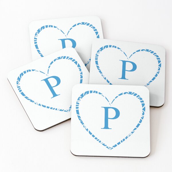 Item preview, Cute Blue Heart & Monogram Letter "P" Charm designed and sold by WD-Artist.