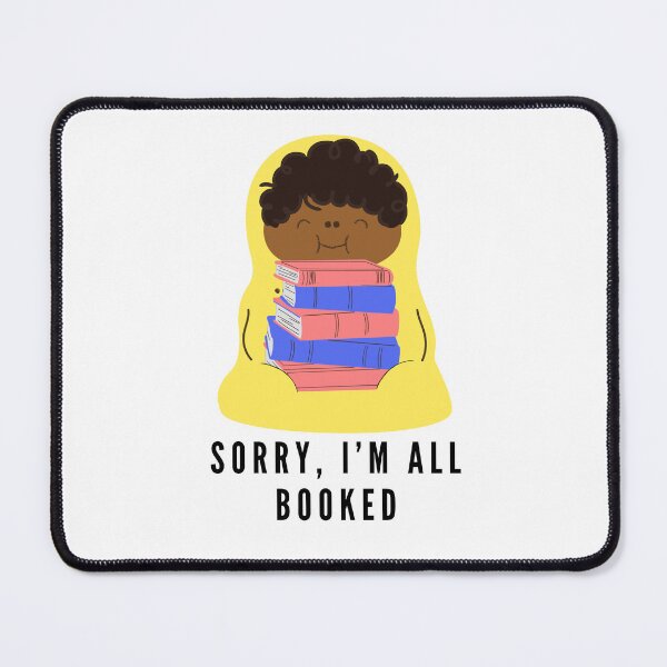 Item preview, Sorry, I'm all booked - happy yellow reading burrito designed and sold by CreativeStrand.
