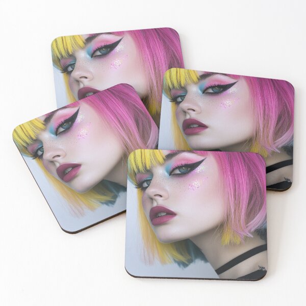 Item preview, Bold makeup vibrant hair designed and sold by anytka.