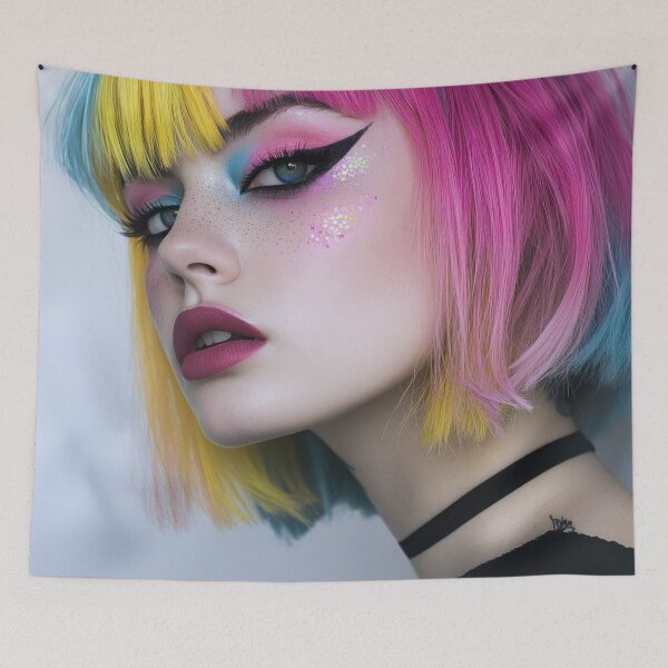 Item preview, Bold makeup vibrant hair designed and sold by anytka.