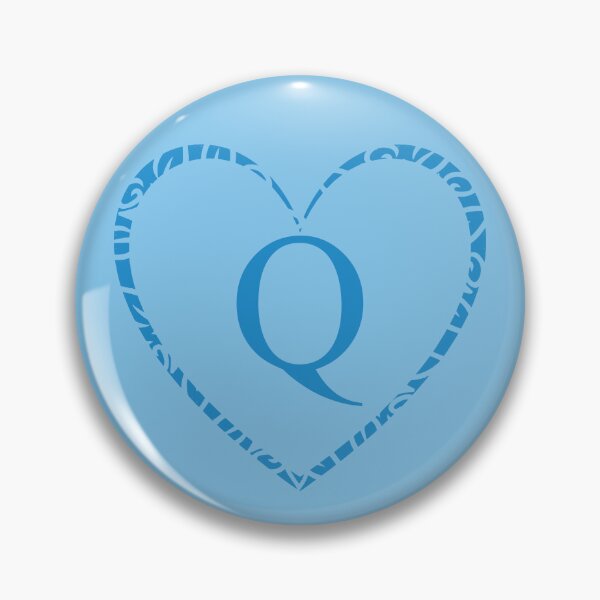 Item preview, Cute Blue Heart & Monogram Letter "Q" Charm designed and sold by WD-Artist.