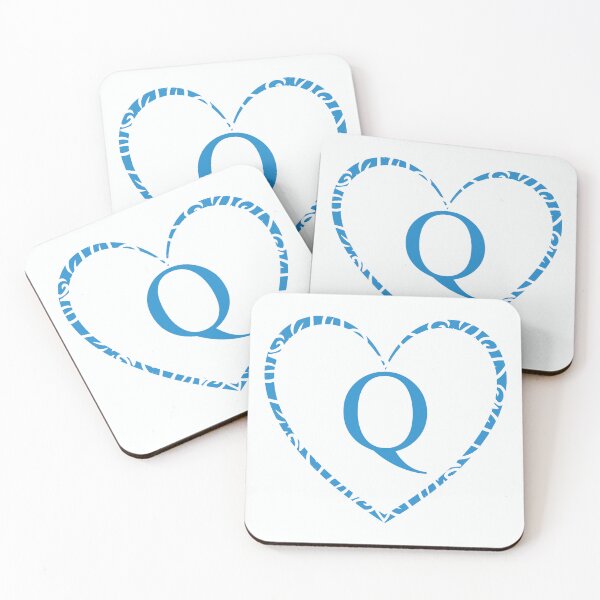 Item preview, Cute Blue Heart & Monogram Letter "Q" Charm designed and sold by WD-Artist.