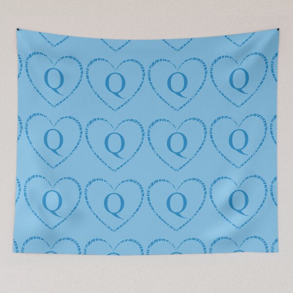 Item preview, Cute Blue Heart & Monogram Letter "Q" Charm designed and sold by WD-Artist.
