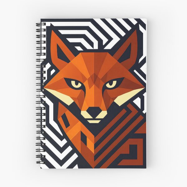 Item preview, Geometric Fox Maze orange brown pale yellow designed and sold by Shoot-The-Moon.