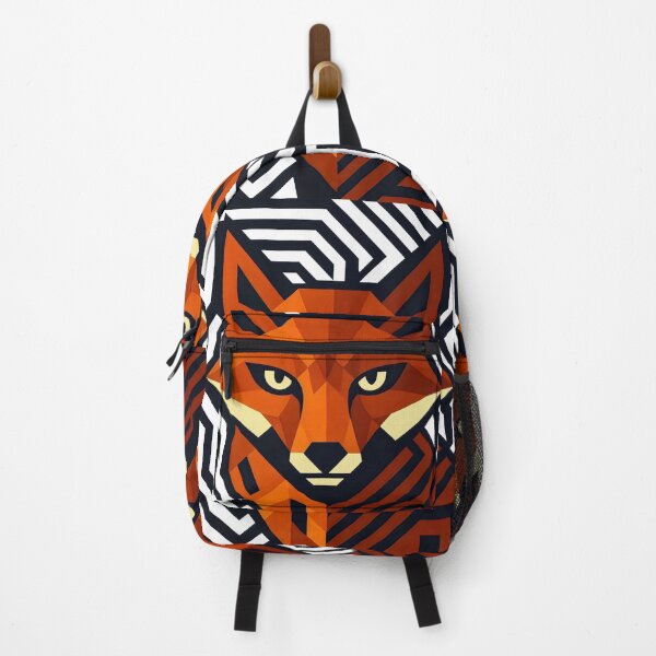 Item preview, Geometric Fox Maze orange brown pale yellow designed and sold by Shoot-The-Moon.