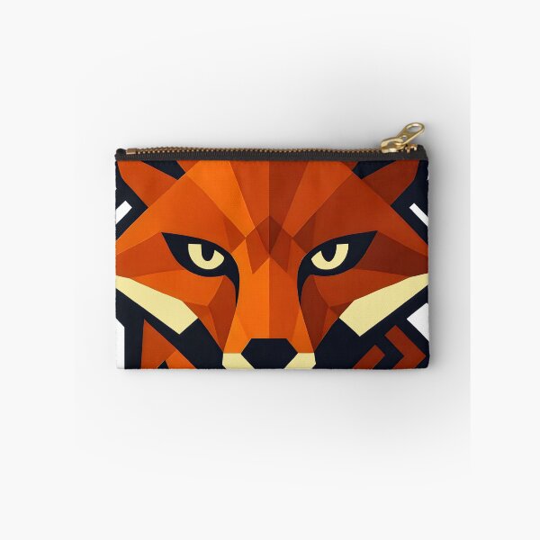 Item preview, Geometric Fox Maze orange brown pale yellow designed and sold by Shoot-The-Moon.