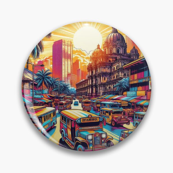 Item preview, Manila City Comic Style Design - Perfect for Beach Lovers & Vacation Accessories designed and sold by knalpot-design.