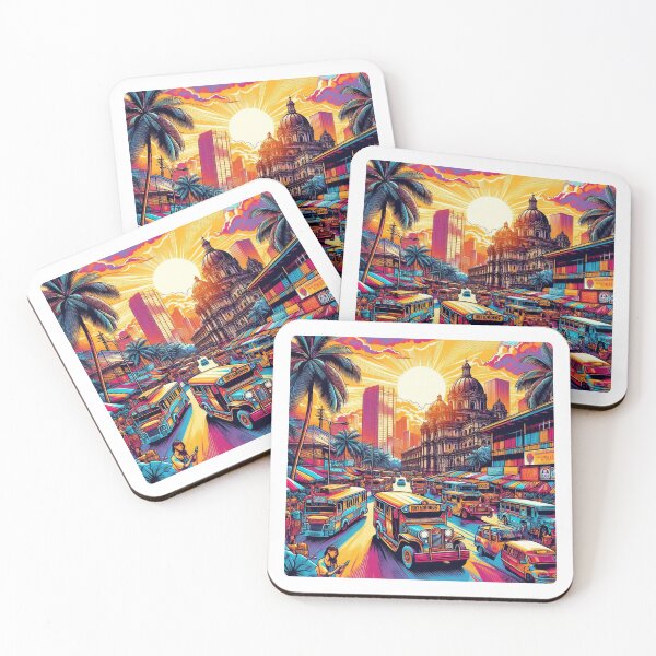 Item preview, Manila City Comic Style Design - Perfect for Beach Lovers & Vacation Accessories designed and sold by knalpot-design.