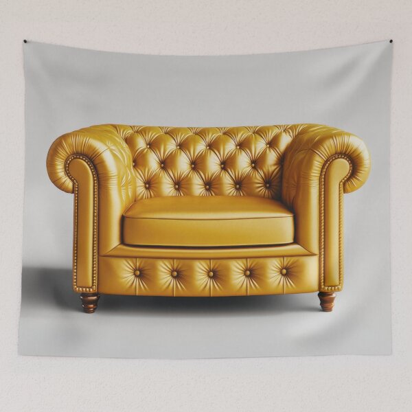 Item preview, Chic yellow tufted chair designed and sold by anytka.