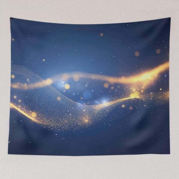 Item preview, Cosmic golden waves flow designed and sold by anytka.