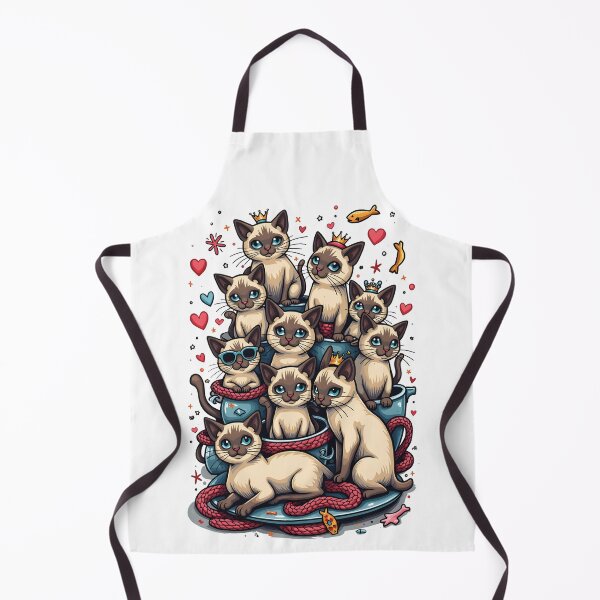 Item preview, Funny Siamese Cat Chaos – Whimsical Blue-Eyed Feline Mashup designed and sold by WAUZ.