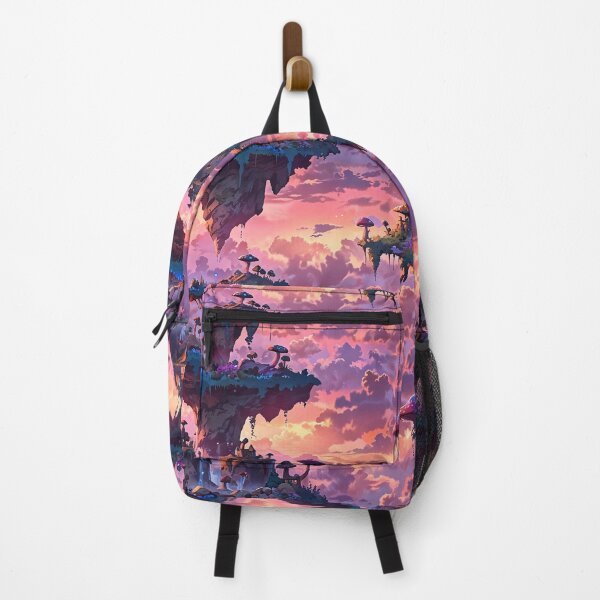 Item preview, Floating Fantasy Islands with Mushrooms and Sunset Sky designed and sold by CoolPixels.