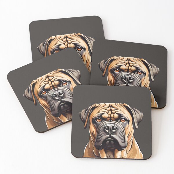 Item preview, Bullmastiff dog head designed and sold by SolaoLab.