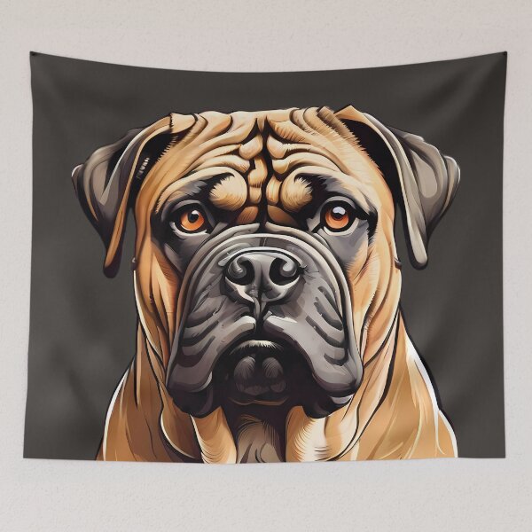 Item preview, Bullmastiff dog head designed and sold by SolaoLab.