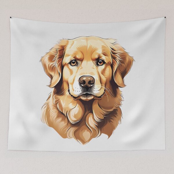 Item preview, Golden Retriever dog head designed and sold by SolaoLab.
