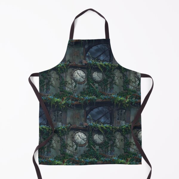 Item preview, Deserted wall frozen in time, clocks stopped, vines designed and sold by CoolPixels.