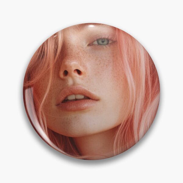 Item preview, Portrait of a model with pink hair designed and sold by anytka.
