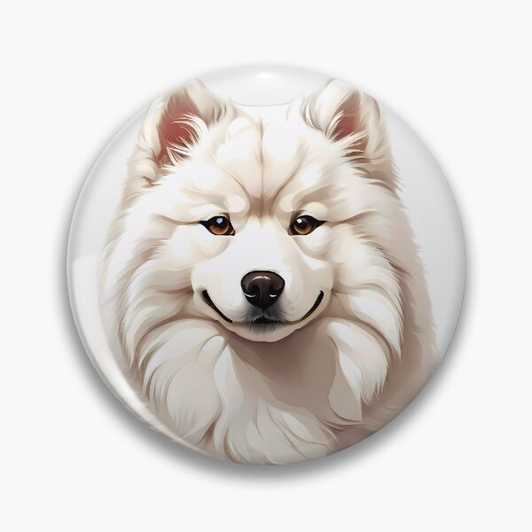 Item preview, Samoyed dog head designed and sold by SolaoLab.