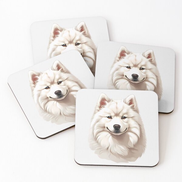 Item preview, Samoyed dog head designed and sold by SolaoLab.
