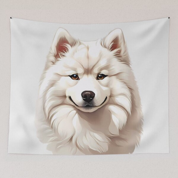 Item preview, Samoyed dog head designed and sold by SolaoLab.