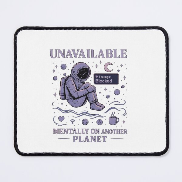 Item preview, Emotionally Unavailable – Mentally on Another Planet | Aesthetic Astronaut Vaporwave Design designed and sold by Designeerguy.